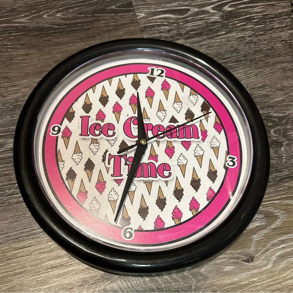 Ice Cream Time Plastic Ice Cream Clock